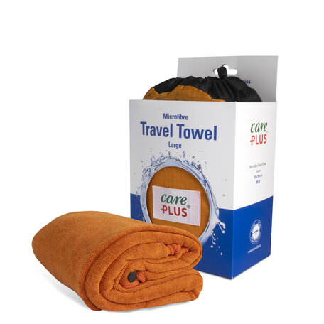 Care Plus Travel Towel Microfibre Large - Oranje